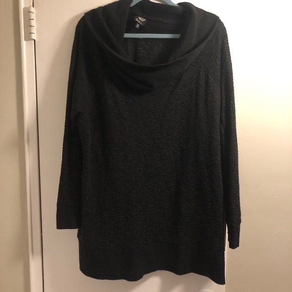 Bobeau 2X Lightweight Black Cowl Neck Sweater - Picture 3 of 6